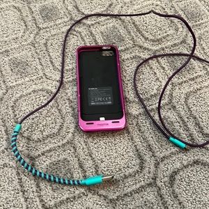 Pink mophie case with charger